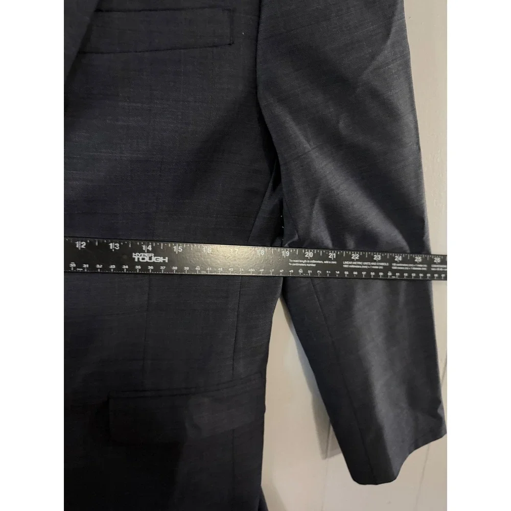 Tommy Hilfiger Blazer Mens 38R Wool Blend Two‎ Button Charcoal Grey Sport Coat